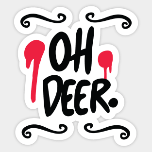 Alastor mug Oh deer Sticker